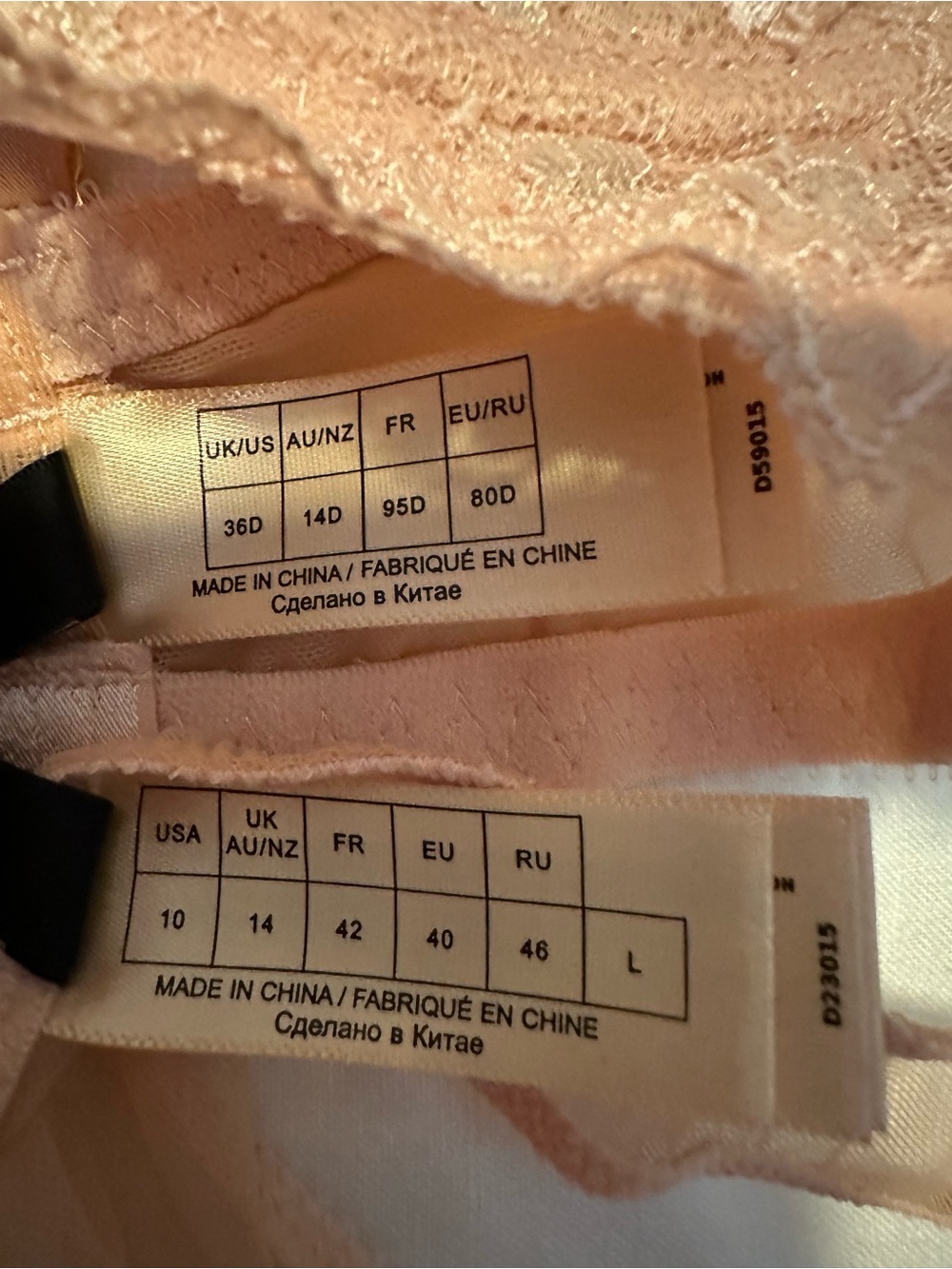 Dita Von Teese Sheer Lace Underwire Bra & Thong Set in Dusty Peach - Picture 5 of 5